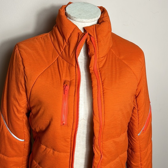 Free People Gathering Storm Run Puffer Ted Orange Puffer size small- NWT - Picture 7 of 17
